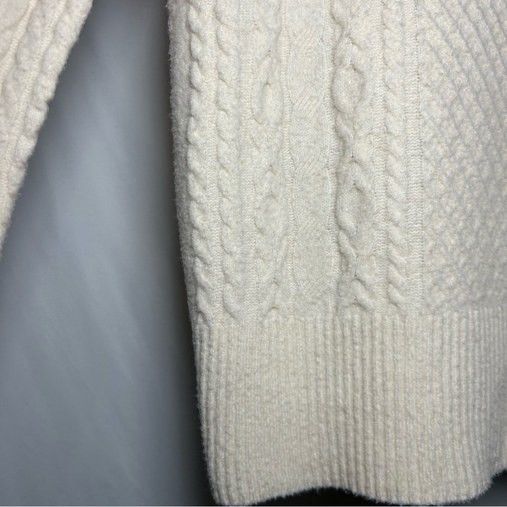 Women’s Crewneck Tunic Pullover Sweater- A New Day- Cream - Picture 3 of 7
